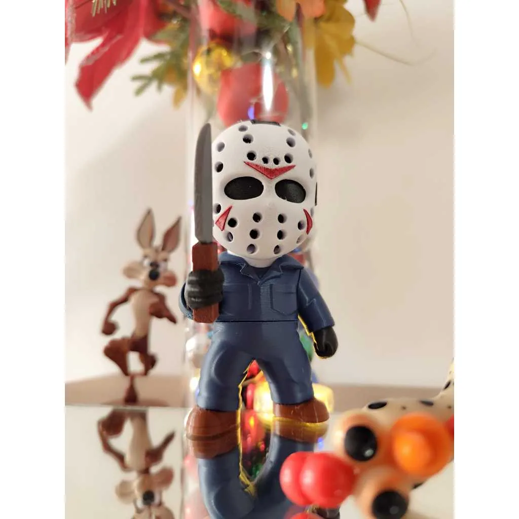 Boneco Colecionável Jason Estilo Chibi – Impressão 3D Decorativa