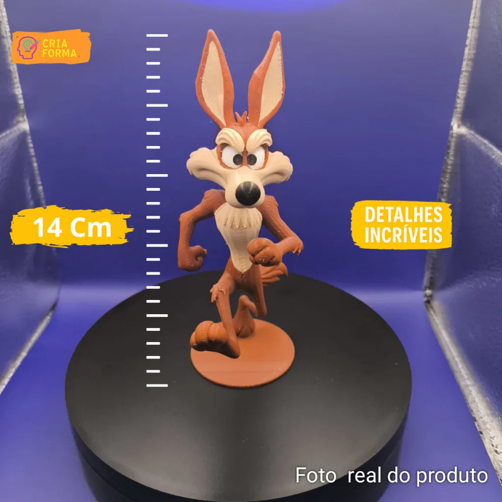 Boneco Coyote – Impressão 3D, Colecionável, Decoração Geek