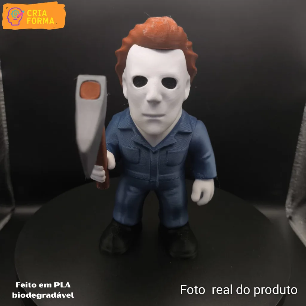 Boneco Michael Myers Halloween Action Figure 3D Terror - Decoração Colecionável com Machado